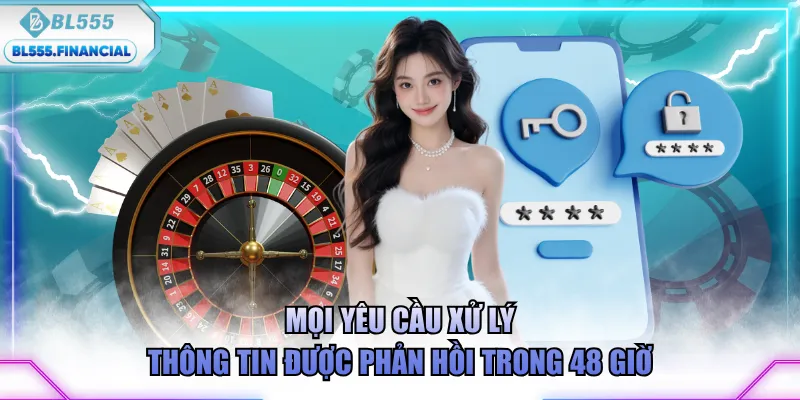 Mọi yêu cầu xử lý thông tin được phản hồi trong 48 giờ