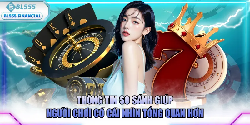 Thông tin so sánh giúp người chơi có cái nhìn tổng quan hơn